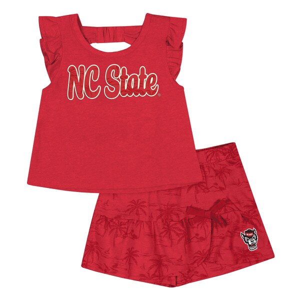 Red Toddler Girls Palm Set - NC Sta